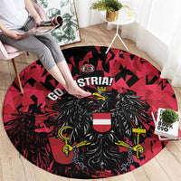 Austria Football Round Carpet 2026 Das Team Black Eagle - Wonder Print Shop