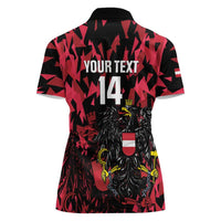 Custom Austria Football Women Polo Shirt 2026 Das Team Black Eagle - Wonder Print Shop