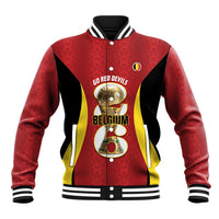 Custom Belgium Football Baseball Jacket 2026 Go De Rode Duivels - Wonder Print Shop