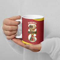 Custom Belgium Football Ceramic Mug 2026 Go De Rode Duivels - Wonder Print Shop