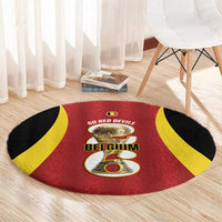 Belgium Football Round Carpet 2026 Go De Rode Duivels - Wonder Print Shop