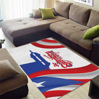 Puerto Rico Area Rug Puerto Rican Proud El Morro Flag Wave Style