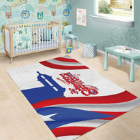 Puerto Rico Area Rug Puerto Rican Proud El Morro Flag Wave Style