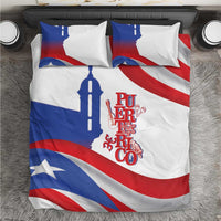 Puerto Rico Bedding Set Puerto Rican Proud El Morro Flag Wave Style