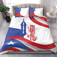 Puerto Rico Bedding Set Puerto Rican Proud El Morro Flag Wave Style