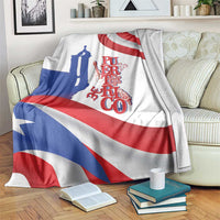 Puerto Rico Blanket Puerto Rican Proud El Morro Flag Wave Style