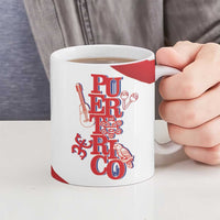 Puerto Rico Ceramic Mug Puerto Rican Proud El Morro Flag Wave Style