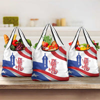 Puerto Rico Grocery Bag Puerto Rican Proud El Morro Flag Wave Style