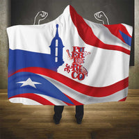 Puerto Rico Hooded Blanket Puerto Rican Proud El Morro Flag Wave Style