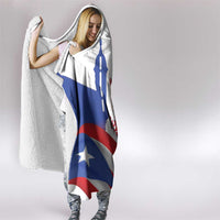 Puerto Rico Hooded Blanket Puerto Rican Proud El Morro Flag Wave Style