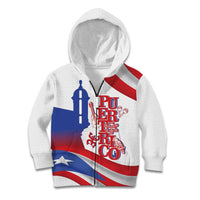 Puerto Rico Kid Hoodie Puerto Rican Proud El Morro Flag Wave Style