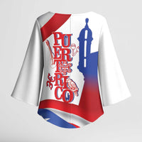 Puerto Rico Kimono Sleeve Blouse Puerto Rican Proud El Morro Flag Wave Style