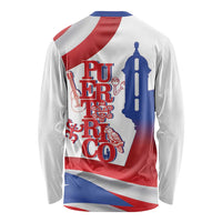 Puerto Rico Long Sleeve Shirt Puerto Rican Proud El Morro Flag Wave Style