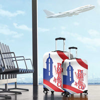 Puerto Rico Luggage Cover Puerto Rican Proud El Morro Flag Wave Style