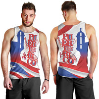 Puerto Rico Men Tank Top Puerto Rican Proud El Morro Flag Wave Style