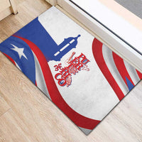 Puerto Rico Rubber Doormat Puerto Rican Proud El Morro Flag Wave Style