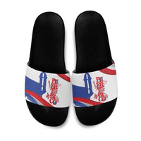 Puerto Rico Slide Sandals Puerto Rican Proud El Morro Flag Wave Style