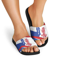 Puerto Rico Slide Sandals Puerto Rican Proud El Morro Flag Wave Style