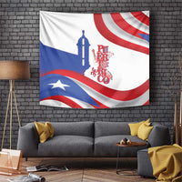Puerto Rico Tapestry Puerto Rican Proud El Morro Flag Wave Style