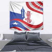 Puerto Rico Tapestry Puerto Rican Proud El Morro Flag Wave Style