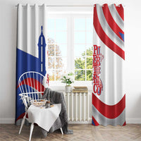 Puerto Rico Window Curtain Puerto Rican Proud El Morro Flag Wave Style
