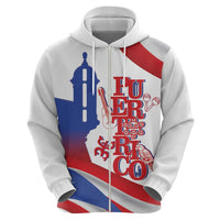 Puerto Rico Zip Hoodie Puerto Rican Proud El Morro Flag Wave Style