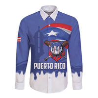 Puerto Rico 2026 Baseball Custom Long Sleeve Button Shirt Go Puerto Rican El Morro Drip Style