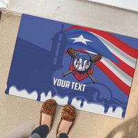 Puerto Rico 2026 Baseball Custom Rubber Doormat Go Puerto Rican El Morro Drip Style