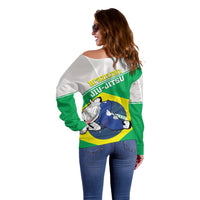 Brazil Jiujitsu Off Shoulder Sweater BJJ 2024 Flag Vibes - Wonder Print Shop
