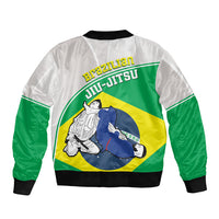 Brazil Jiujitsu Sleeve Zip Bomber Jacket BJJ 2024 Flag Vibes - Wonder Print Shop