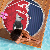 Panama 2026 Football Custom Beach Blanket Los Canaleros Harpy Eagle