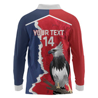 Panama 2026 Football Custom Long Sleeve Polo Shirt Los Canaleros Harpy Eagle