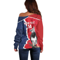 Panama 2026 Football Custom Off Shoulder Sweater Los Canaleros Harpy Eagle