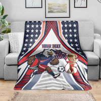 USA 2026 Soccer Custom Blanket United States Eagle Go Champions