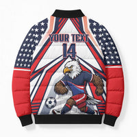 USA 2026 Soccer Custom Bomber Puffer Jacket United States Eagle Go Champions