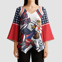 USA 2026 Soccer Custom Kimono Sleeve Blouse United States Eagle Go Champions