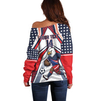 USA 2026 Soccer Custom Off Shoulder Sweater United States Eagle Go Champions