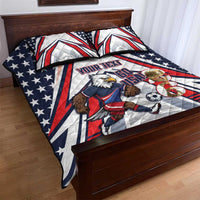 USA 2026 Soccer Custom Quilt Bed Set United States Eagle Go Champions