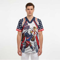 USA 2026 Soccer Custom Scrub Top United States Eagle Go Champions