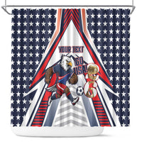 USA 2026 Soccer Custom Shower Curtain United States Eagle Go Champions