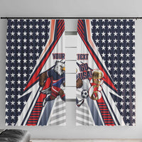 USA 2026 Soccer Custom Window Curtain United States Eagle Go Champions