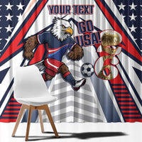 USA 2026 Soccer Custom Window Curtain United States Eagle Go Champions