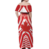 Canada 2026 Soccer Custom Off Shoulder Maxi Dress Les Rouges Go Champions
