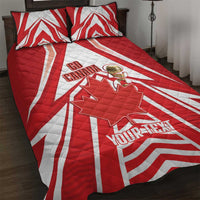 Canada 2026 Soccer Custom Quilt Bed Set Les Rouges Go Champions