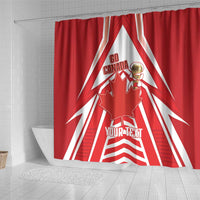 Canada 2026 Soccer Custom Shower Curtain Les Rouges Go Champions
