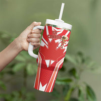Canada 2026 Soccer Custom Tumbler With Handle Les Rouges Go Champions