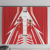Canada 2026 Soccer Custom Window Curtain Les Rouges Go Champions