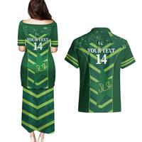 Custom Pakistan Cricket Couples Matching Puletasi and Hawaiian Shirt 2024 World Cup Go Shaheens - Wonder Print Shop