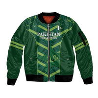 Custom Pakistan Cricket Sleeve Zip Bomber Jacket 2024 World Cup Go Shaheens - Wonder Print Shop