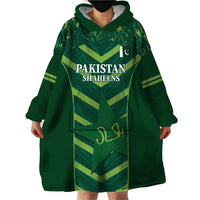 Custom Pakistan Cricket Wearable Blanket Hoodie 2024 World Cup Go Shaheens - Wonder Print Shop